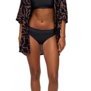 PRANA NWT Black Summer Wave Swim Bottom, Size, XL